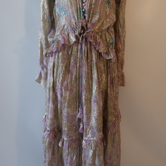 HEMANT & NANDITA Floral Maxi Dress - Pastel Hues - Picture 11 of 16